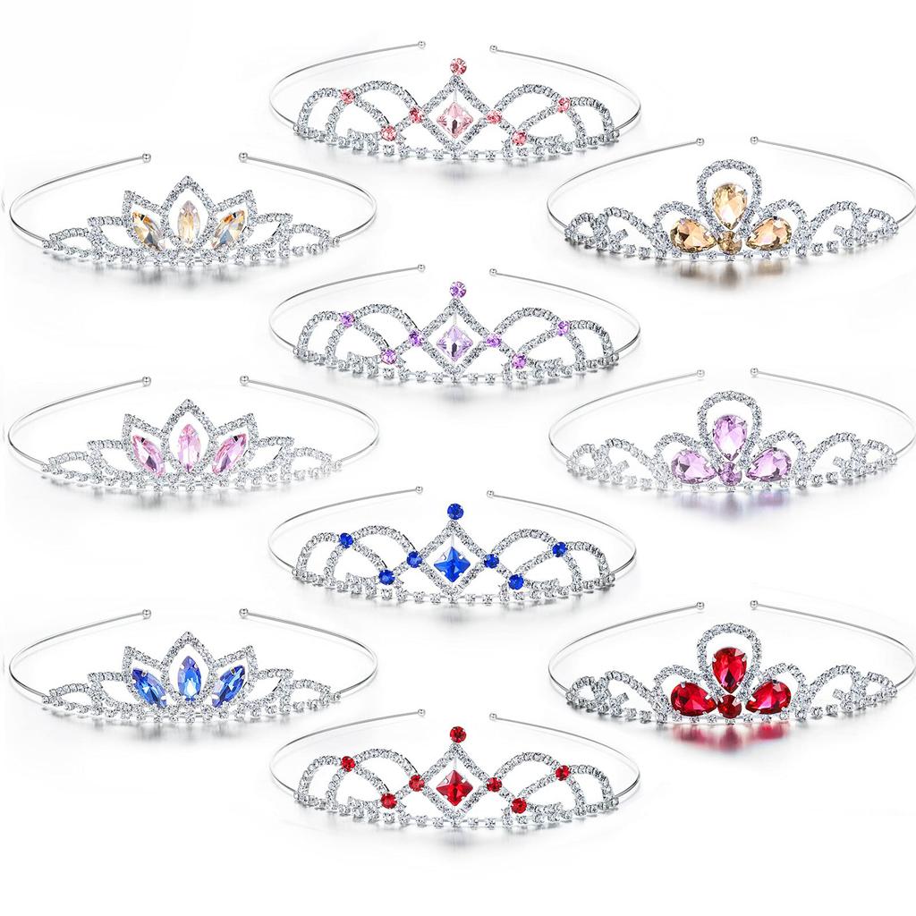 Rhinestone Crystal Tiara Princess Crown Rhinestone Headband Girls Crowns for Kids Wedding Prom Birthday Party Gift