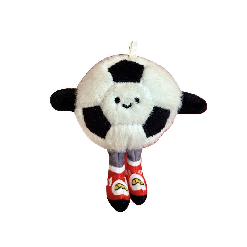 Adorable Sports Ball Plush Dumbbell Keychain