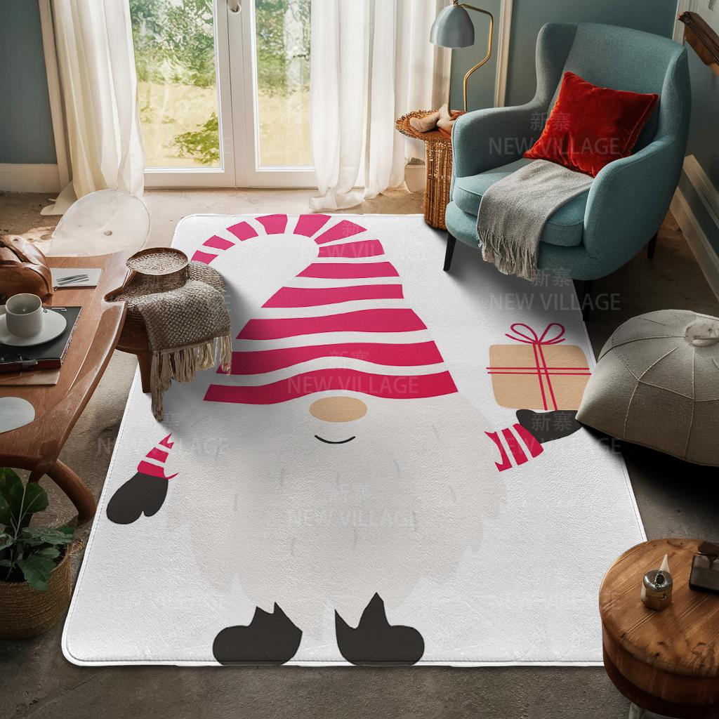 House Entrance Carpet Home Door Mat Living Room Bath Foot Bathroom Non-slip Water Absorption Rugs Bath Merry Christmas Winter