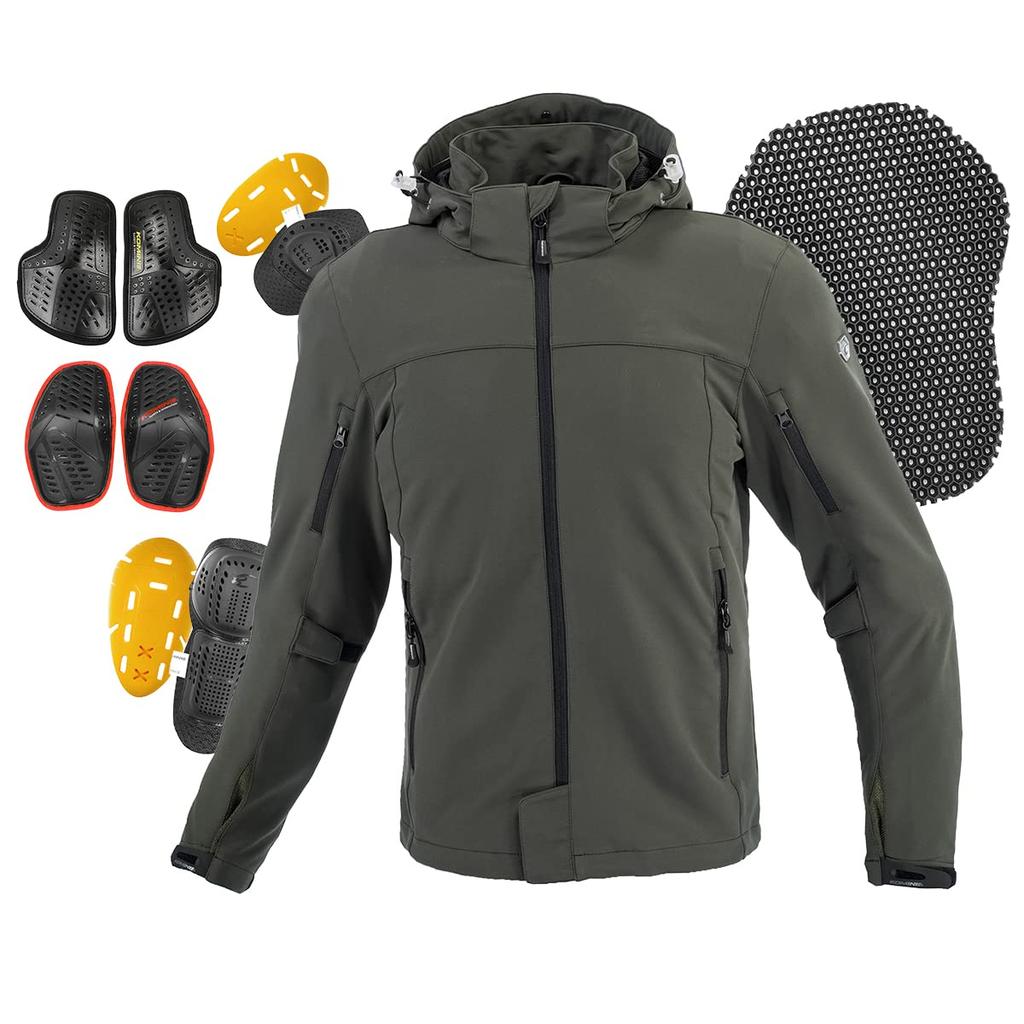 Motorcycle Jacket Protect Cool Dry Parka Deep Olive M [KOMINE] JK-1593 07-1593 Men's