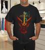 Angelic Guardian Cross – Fiery Winged Warrior Armor T-Shirt