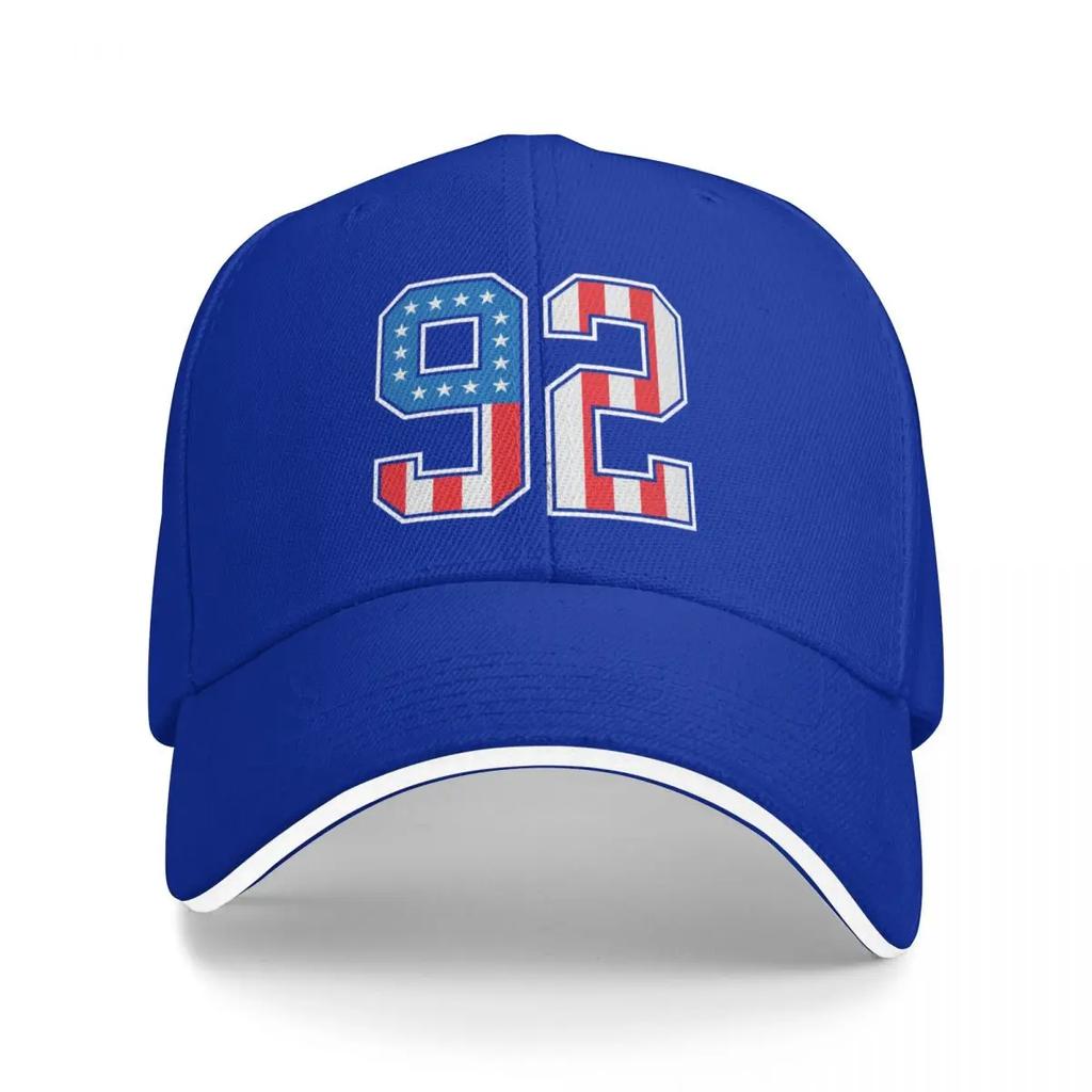 92 American Lucky Number Ninety-two United States Flag Baseball Cap Brand Man Cap Male Hat Custom Hat Men Caps Women's