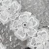 Delicate White Mesh Nail Drill Embroidery Three-Dimensional Flower Hair Accessories Skirt Bag Decoration Lace Lace Accessories