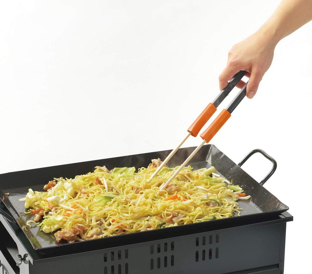 Akebono Sangyo Orange Long Made In Transforms Disposable Chopsticks Into Tongs by Inserting The Tips Can Be Replaced When Dirty for Long Type Allows