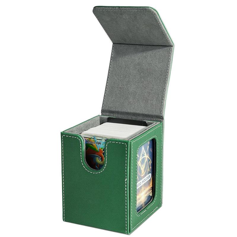 

Запатентованный дизайн Коробка для игровых карт из ПУ кожи с окошком, вместимость 100+ для Magic: Сбор