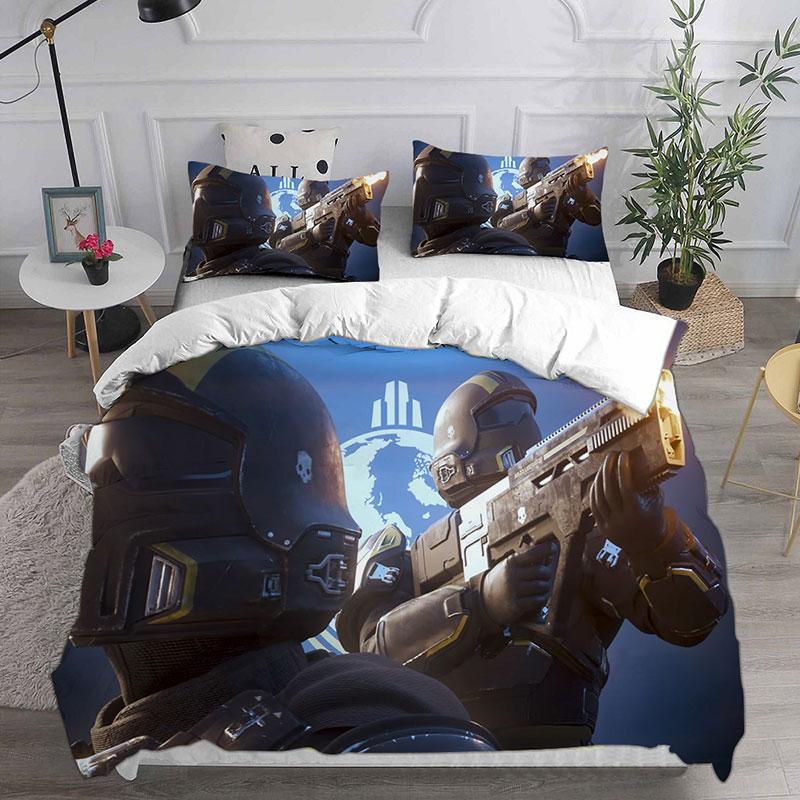 3D HELLDIVERS 2 Bedding Sets Comforter Quilt Bed Cover Duvet Cover Pillow Case 2-3 Pieces Sets Kids Adult Size For Home Textiles