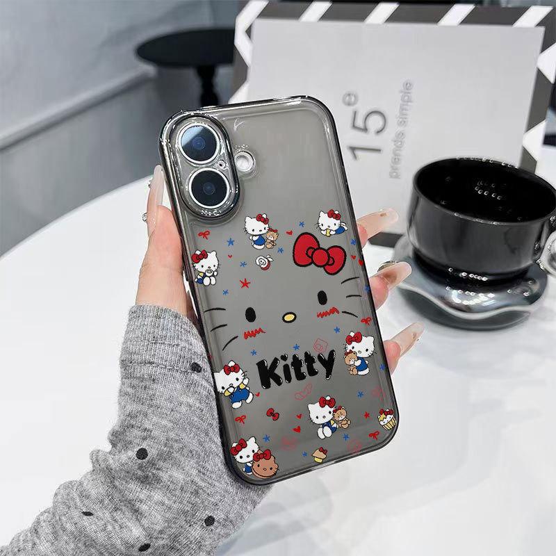 Hello Kitty Transparent Phone Case for iPhone 17/16 Pro Max/15 Pro/13/14