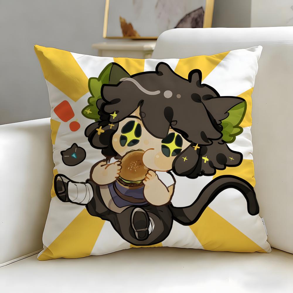 classic anime The Legend of Hei Cushion Cover Soft  EasyWash Pillow Case  Versatile for Couch Bed Travel and Office
