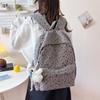 Schoolbag wholesale Korean version casual large-capacity bag women's bag 1011 spring corduroy backpack printed student schoolbag