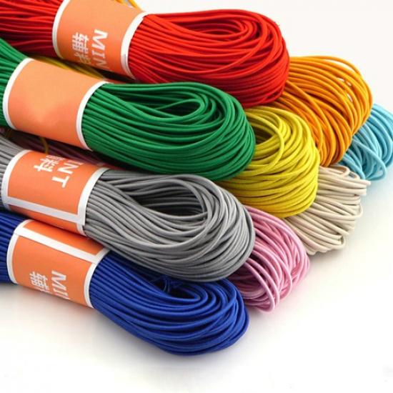 10M Skinny Elastic Band Cord Round Ribbon Stretchy DIY Trimming Sewing Craft New