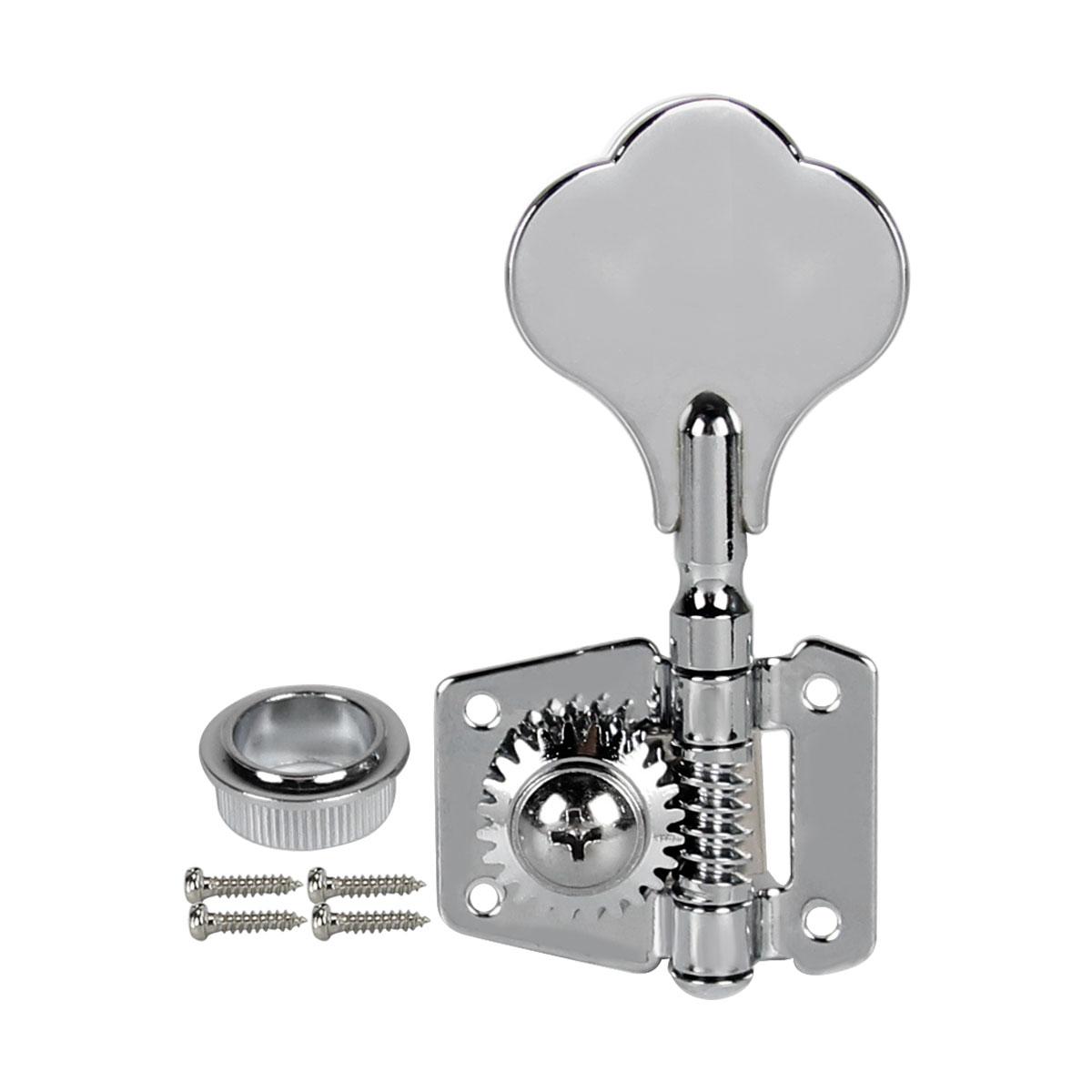 

FLEOR 1pcs Bass Machine Head Tuner for Electric Bass, Chrome /Black