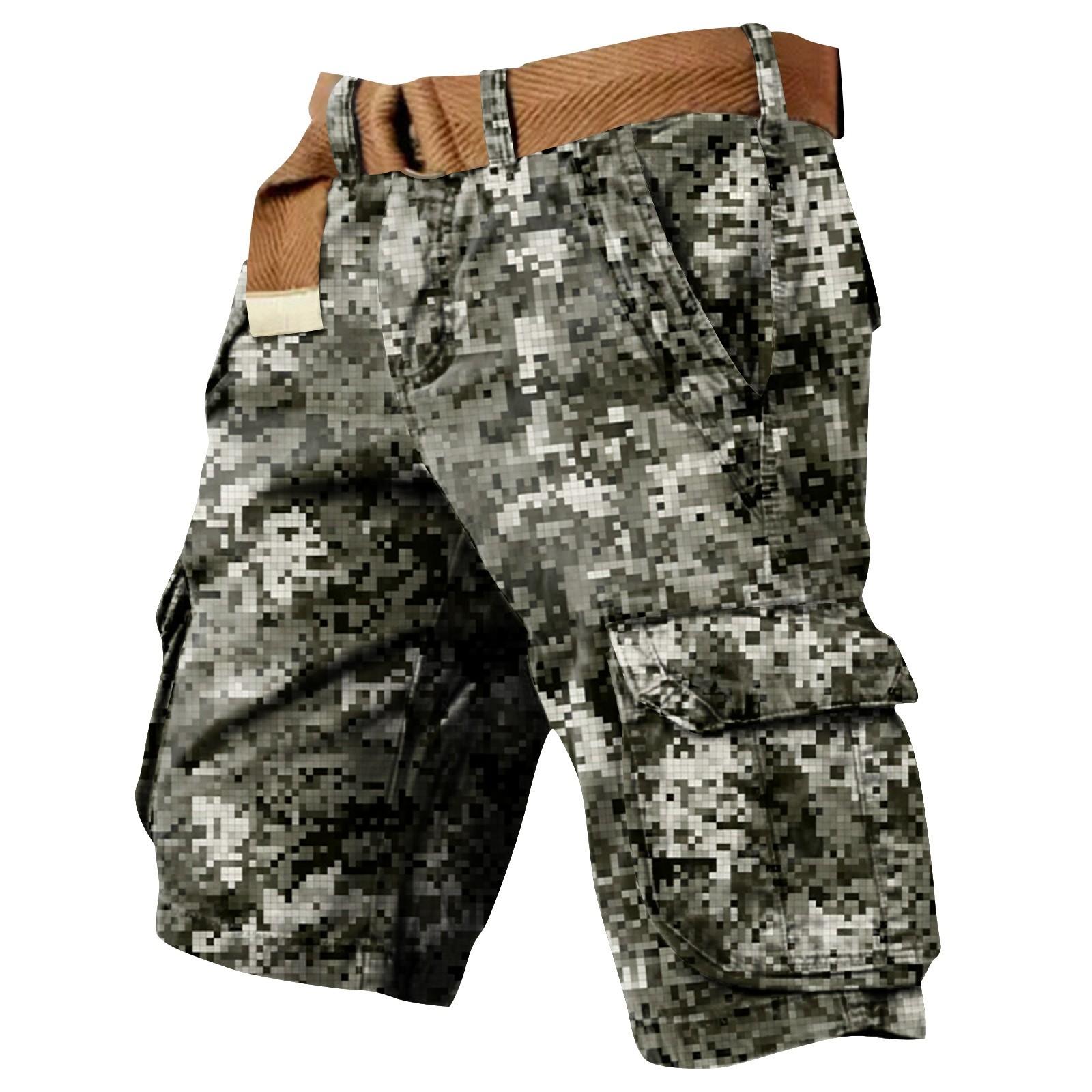 

Men s Independence Day Printed Multi Pocket Workwear Shorts S