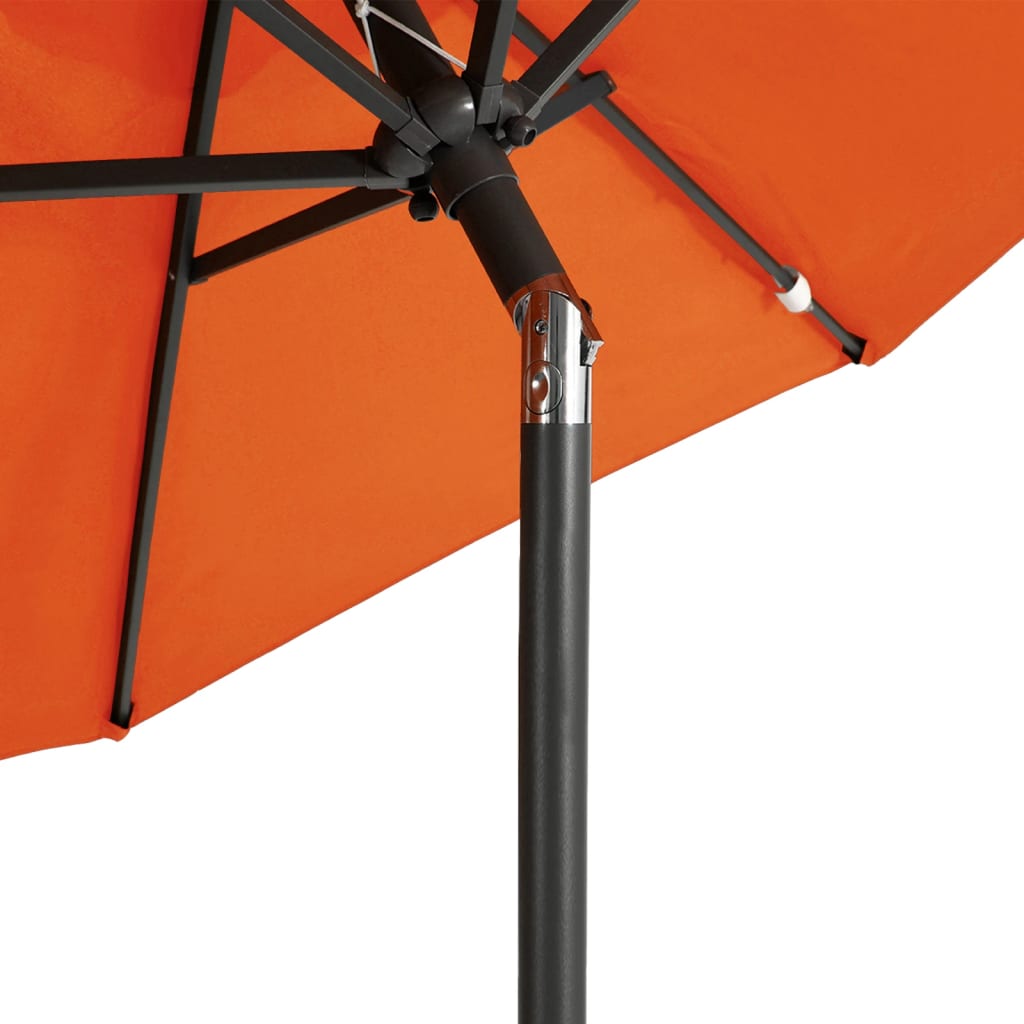 Sun Umbrella with Steel Pole Terracotta 225x225x212 Cm
