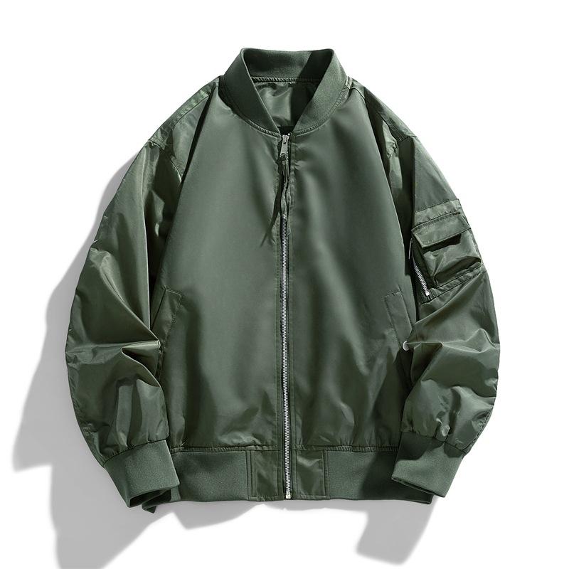 West Coast Couple Coat Versatile American Baseball Uniform Shoulder Padded Bomber Jacket Men's Fall Top