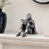 Medieval History Collectible Knight Book Nook Statue, 3D Printed Armored Reading Bookend Figurine, Sophisticated Shelf Decor Retro Gothic Bookshelf