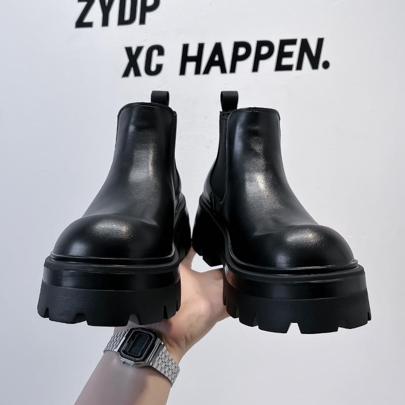 Chelsea boots men's 2024 new British low-top cigarette tube men's high-end thick-soled Martin boots 7367-A