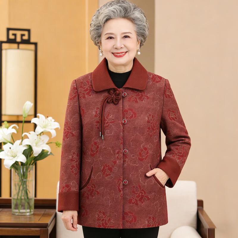 Elegant Floral Spring Jacket for Elderly Women