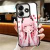 Zero Two 02 Kawaii Cute Plating Phone Case For Xiaomi Redmi Note 14 15 Pro Plus 13 12 11 11S 11T 10 9S 9 5G Anti-Fall Airabag Co