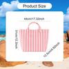 Beach Case PVC Stripe Work Tote for Vacation Errands Gym Traveling