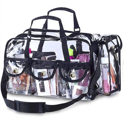 Große transparente wasserdichte PVC-Make-up- und Toilettenartikeltasche für Strand oder Schwimmen