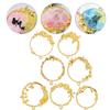 7pcs Hollow Crafts Pendant Frame Handmade DIY Jewelry Pendant Making Tool (#1)