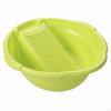 Ribbed Wash Basin OnePiece Molded Household Utility for Laundry, Face Washing