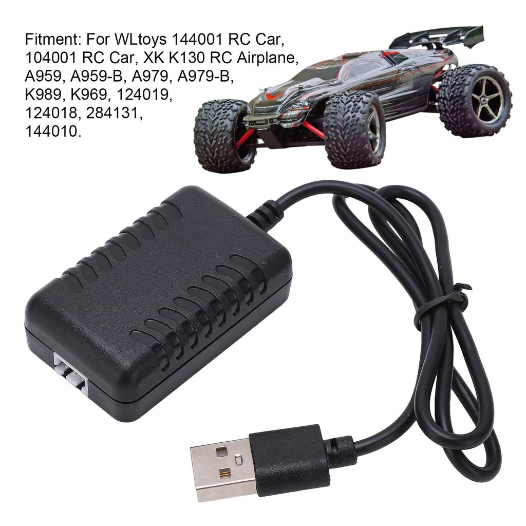 RC USB Charger Cable DC 7.4V 2000mA Output Full Protection for WLtoys 144001 104001 Remote Control Car