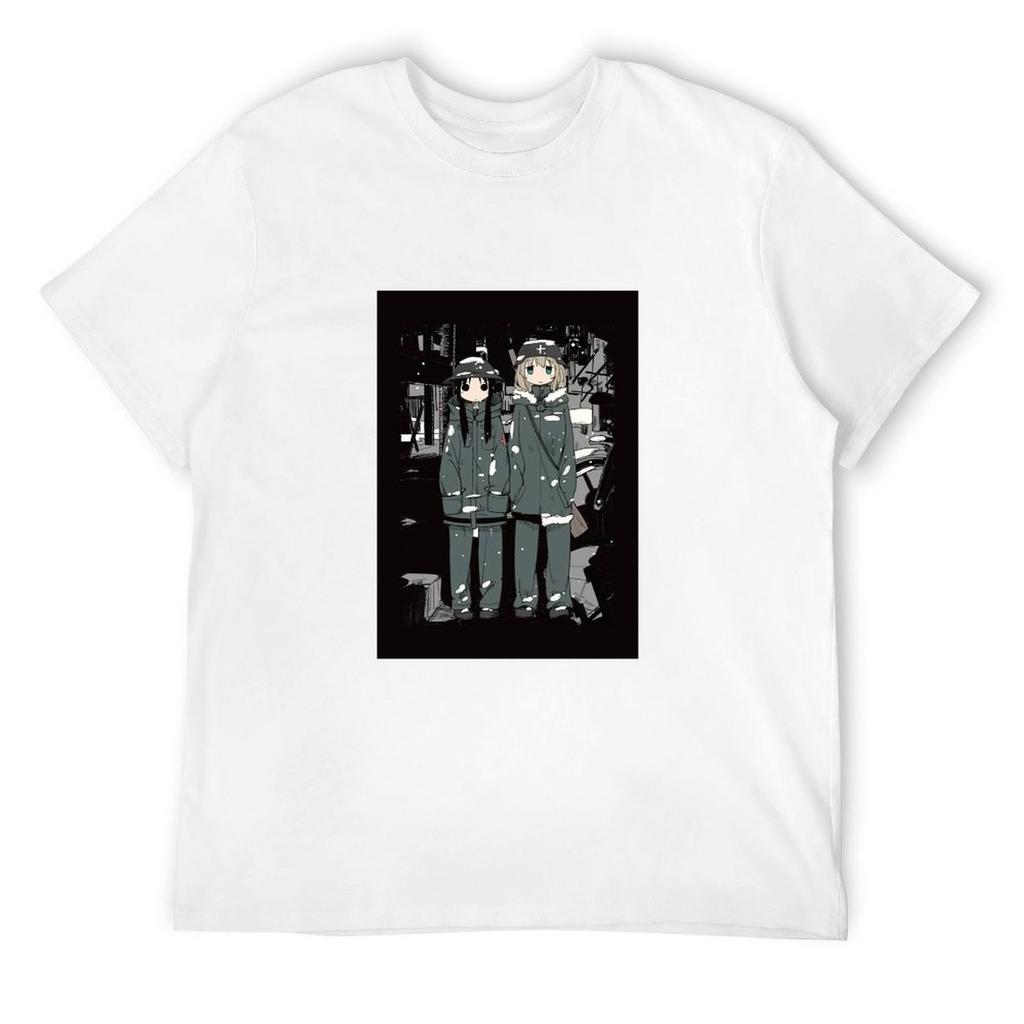 Girls' Last Tour / Shōjo Shūmatsu Ryokō : Girls Framed Black T-Shirt Valentines Clothes Heavyweights Funny T Shirts for Men
