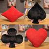 Classic Card Suit Plush Pillow With Soft Short Plush Cover For Home Decor And Lounge Comfort