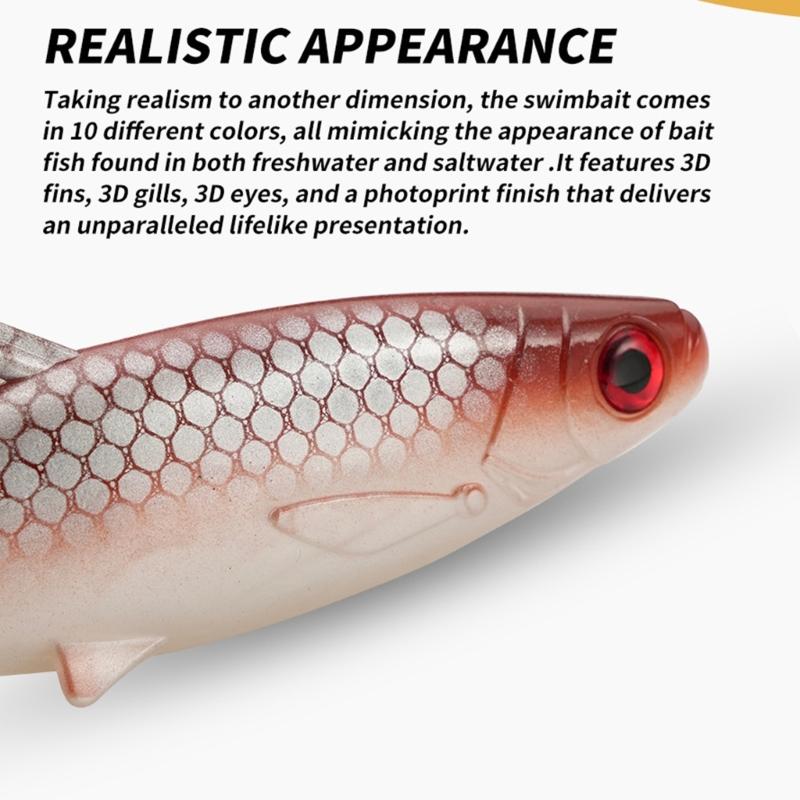Realistic Swim Baits 20cm 56g Artificial Baits Soft Fishing Lures Paddle Tail Swimbaits Fishing Tackle Accessories