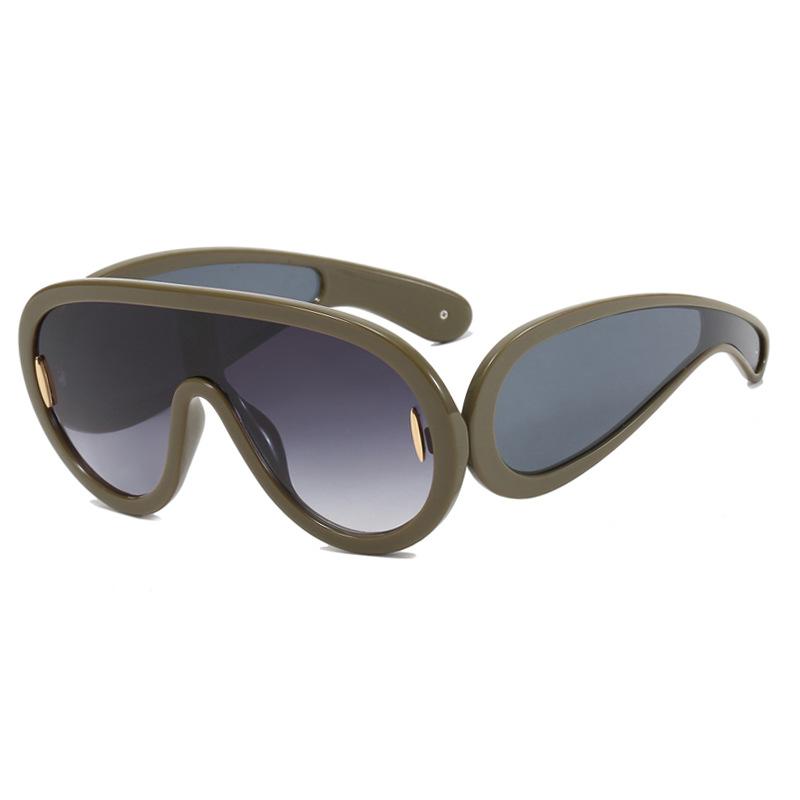 Big Frame One-Piece Sunglasses Sunglasses Futuristic Punk Hip Hop Outdoor Sunglasses