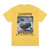 I Gooned But At What Cost Funny Pigeon  Meme T-shirt Mens Women Clothing Fashion T-shirts Cotton Casual Short Sleeve Tee Shirts