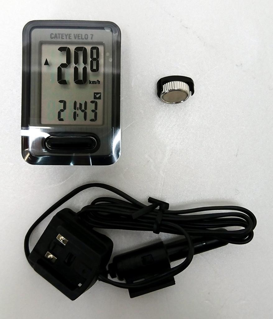 SAGISAKA Bicycle Cycle Computer CAT EYE VELO7 Black 70835 CC-VL520