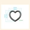 3Pcs Metal Buckle Bag Strap Colorful O Ring Heart Shaped Circular Rings Belt Connector Round Buckles DIY Hardware Accessories