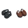 AXLUCE Plush Toy - Shoes - Plush Doll Clothes - 10cm Leather Shoes Doll Loafers (Black)