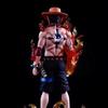 One Piece Fantasy Fireball Ace anime figures Can be Favorite Two heads PVC Platform glowing Dominant 16.14Inch/41cm toys Gifts