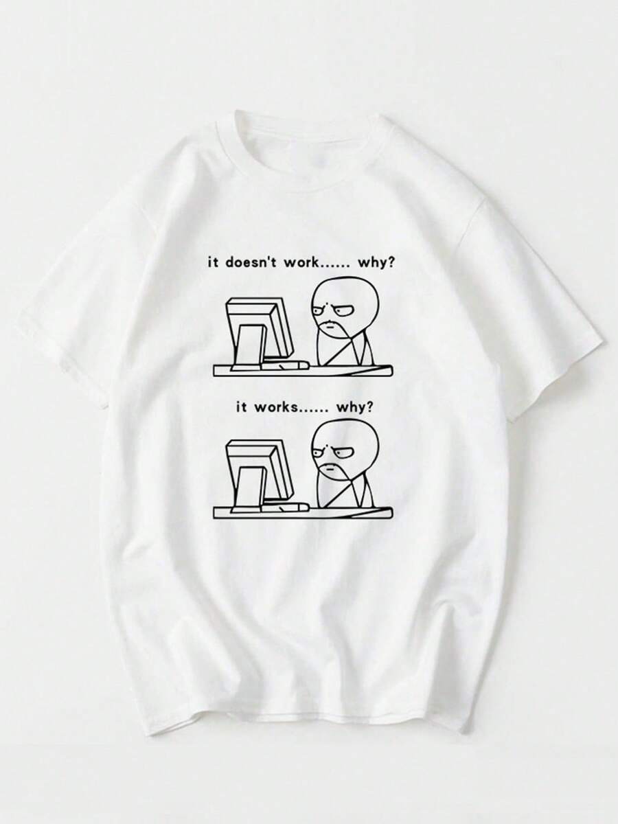 

Unisex s Casual Summer Outfit T-Shirt Crew Neck Short Sleeve T-Shirt S