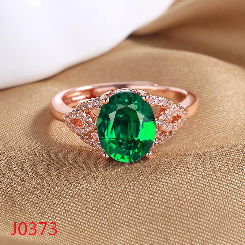 2026 18K Rose Gold-plated Pigeon Blood Ruby Ring Women's Light Luxury Diamond-set Engagement Ring Colored Open Index Finger Ring
