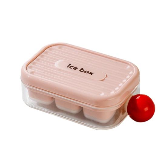 6 Compartments Ice Cube Maker, Ice Cube Mold with Sealed Flip Cover, Easy Demolding Food Grade Stackable Design Ice Tray
