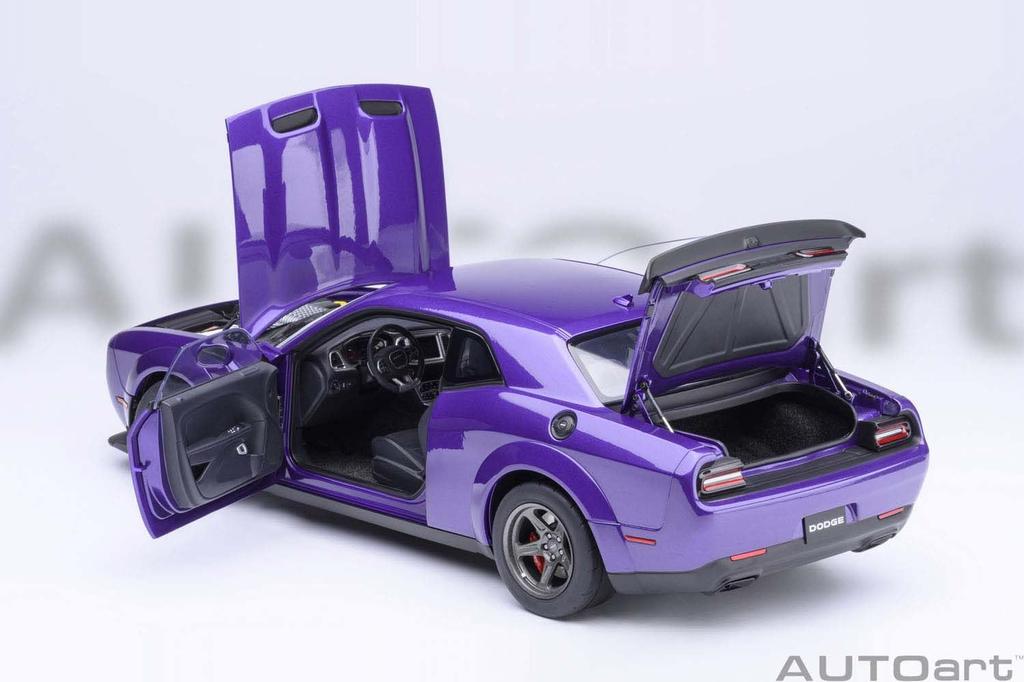 AUTOart 118 Dodge Challenger SRT Super Stock 2023 (Pearl Purple [PLUM CRAZY]) Finished Model 71768