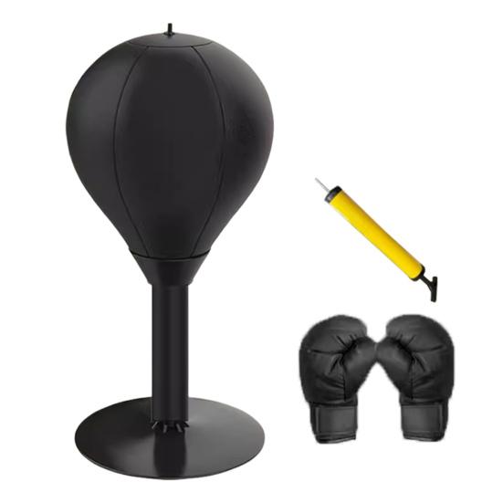 Saco de pancadas de mesa com ventosa, bola de boxe para alívio do estresse, para crianças e adultos, treinamento de velocidade de reação, saco de boxe, brinquedo de mesa para escritório e casa