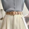 Women's Simple Golden Buckle Belt Women’s Fashion Casual Black Designer Belts Ladies Waist Belts For Jeans Clothing Accessories
