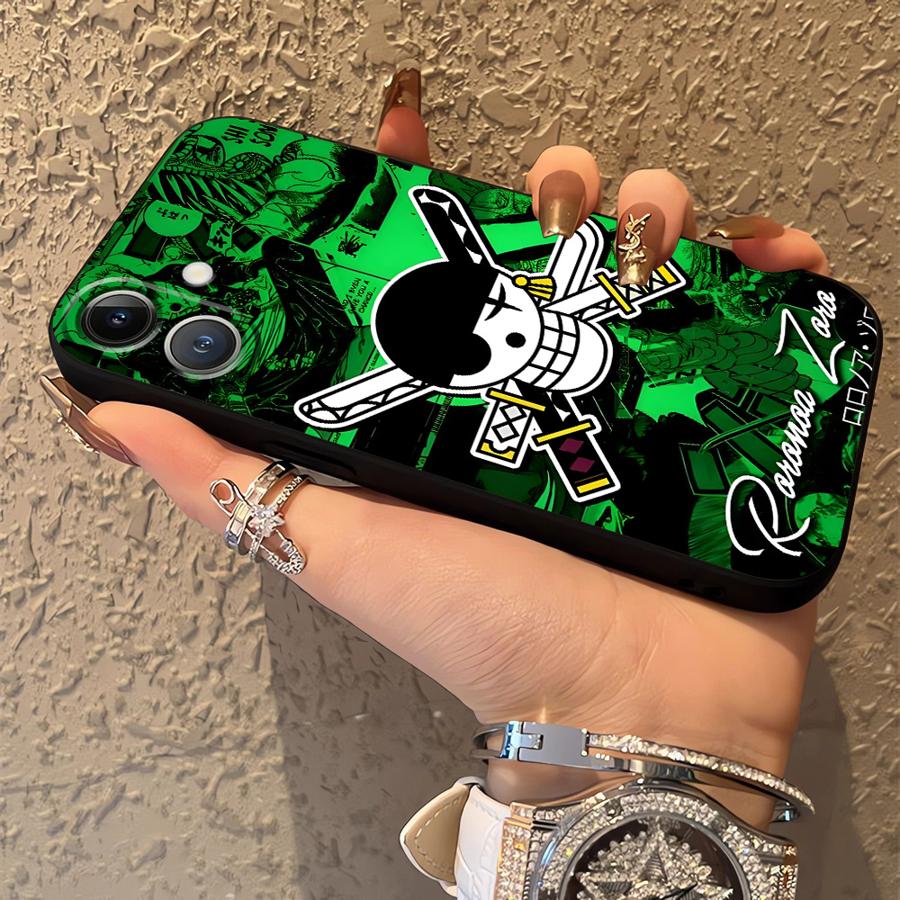 One Piece Logo Black Soft Phone Cover Case for iPhone XS Max 17Air 13 12 11 17 Pro Max XR 7 8 15 16 14 Plus