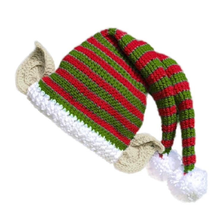 Christmas Hats Striped Cap Knitted Beanie Hat for Adult New Year Party Props kids