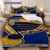 St. Louis Blues Pattern Bedding Quilt Set Quilt Cover Pillowcase Home Decoration Birthday Gift (1 * duvet cover + 2 * pillowcase, without core)