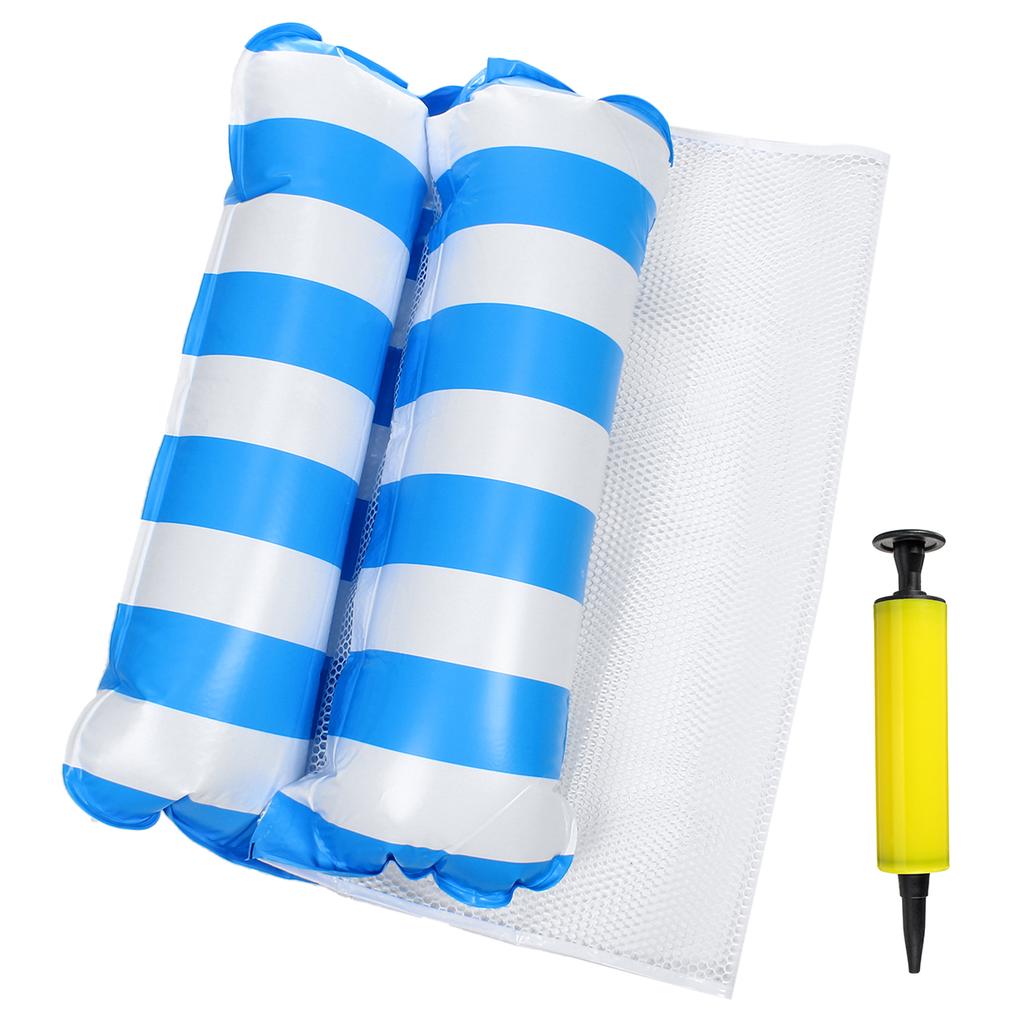 PVC Summer Inflatable Foldable Floating Row Backrest Air Mattresses Bed ...