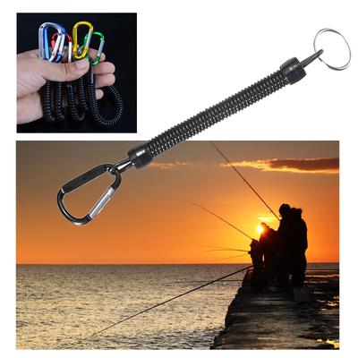 Fishing Tools Anti-Lost Lanyard Telescopic Elastic Retention Rope Safety Spring Lanyard Rope Keyring Chain Accessories