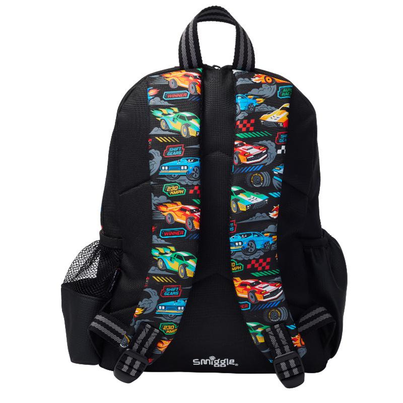 Smiggle Cartoon Backpack for Primary Students with Name Card & Trolley