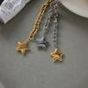 Yori Gold Silver Colorblock Polished Five-Pointed Star Pendant Necklace 18K PVD Plated Waterproof Popular Jewelry Wholesale