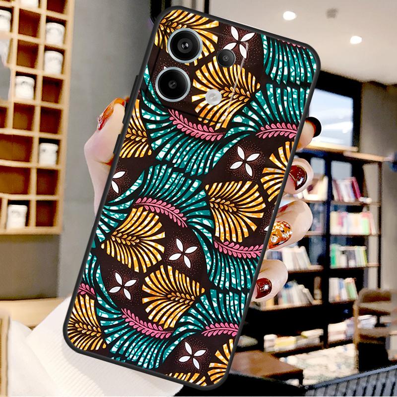 

African Style Fabric Print For Xiaomi Redmi Note 14 Pro 12 11 9 10 13 15 Pro Plus Case For Redmi 15 10C 12C 13C 14C 15C Redmi Note 13 4G
